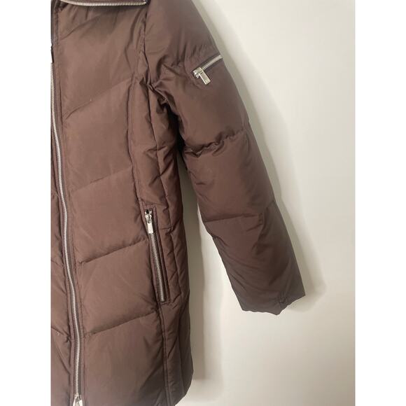 Michael Kors Quilted Down Puffer Coat Size Small Small Zip Front Winter Jacket - Picture 4 of 10